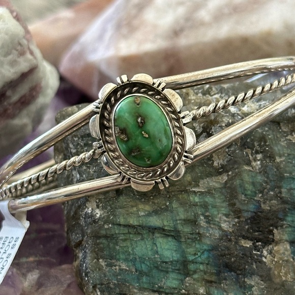 Native Sonoran gold sterling silver southwestern cuff - Picture 1 of 9